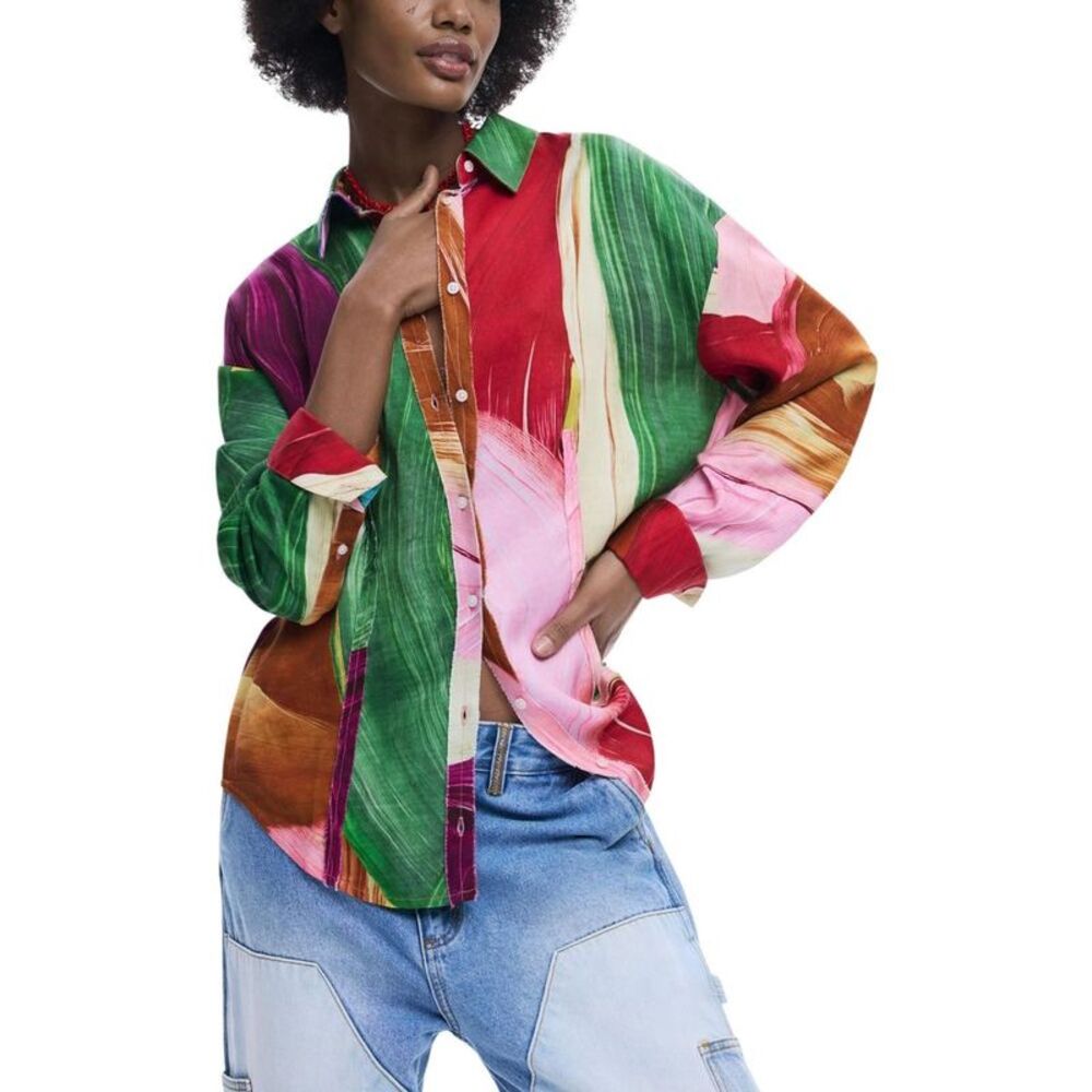 Desigual Bicolor Lyocell Women's Blouse